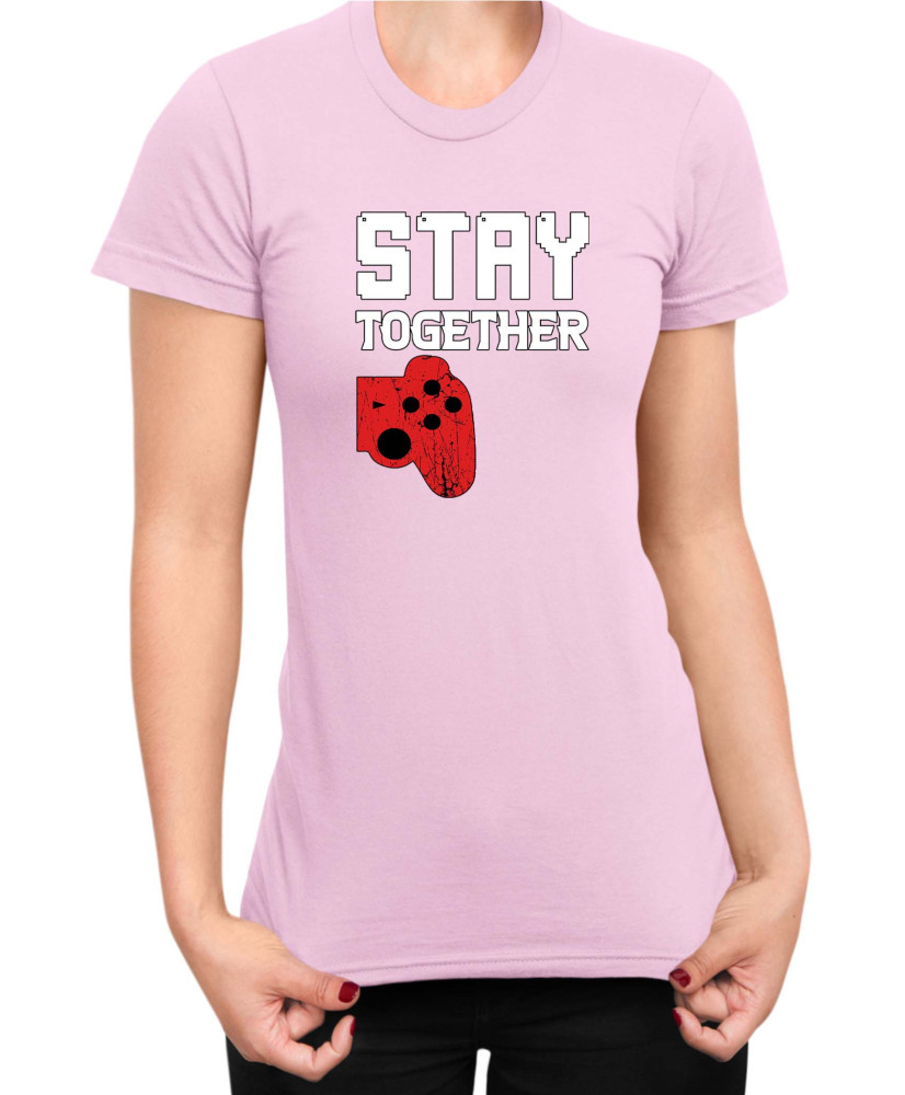 Дамска Тениска Power Couple Valentine Day Love Play Together Stay Together Gamer Girl Дамска Тениска Power Couple Valentine Day Love Play Together Stay Together Gamer Girl