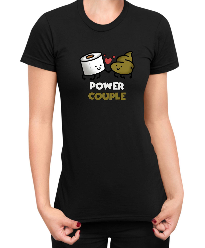 Дамска Тениска Power Couple Valentine Day Love Power Couple Toilet Paper Girl Дамска Тениска Power Couple Valentine Day Love Power Couple Toilet Paper Girl