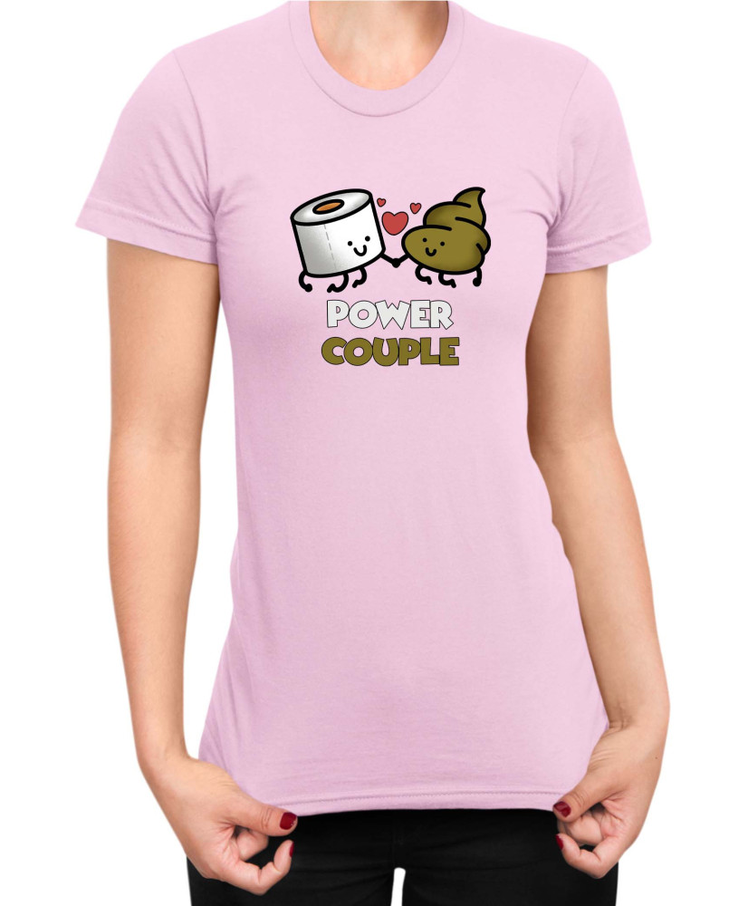 Дамска Тениска Power Couple Valentine Day Love Power Couple Toilet Paper Girl Дамска Тениска Power Couple Valentine Day Love Power Couple Toilet Paper Girl