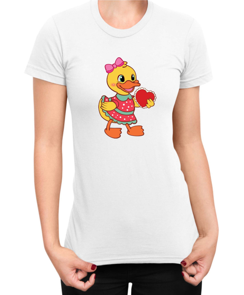 Дамска Тениска Power Couple Valentine Day Love Retro Ducklings Girl Дамска Тениска Power Couple Valentine Day Love Retro Ducklings Girl