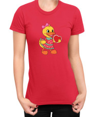 Дамска Тениска Power Couple Valentine Day Love Retro Ducklings Girl