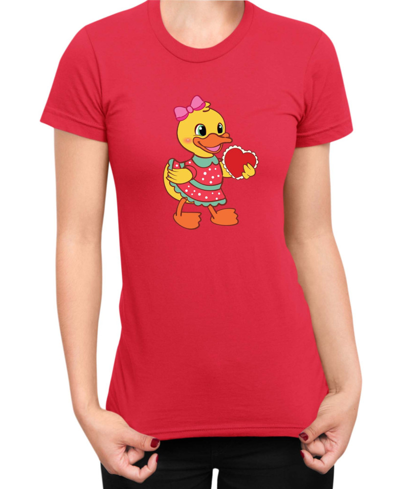 Дамска Тениска Power Couple Valentine Day Love Retro Ducklings Girl Дамска Тениска Power Couple Valentine Day Love Retro Ducklings Girl