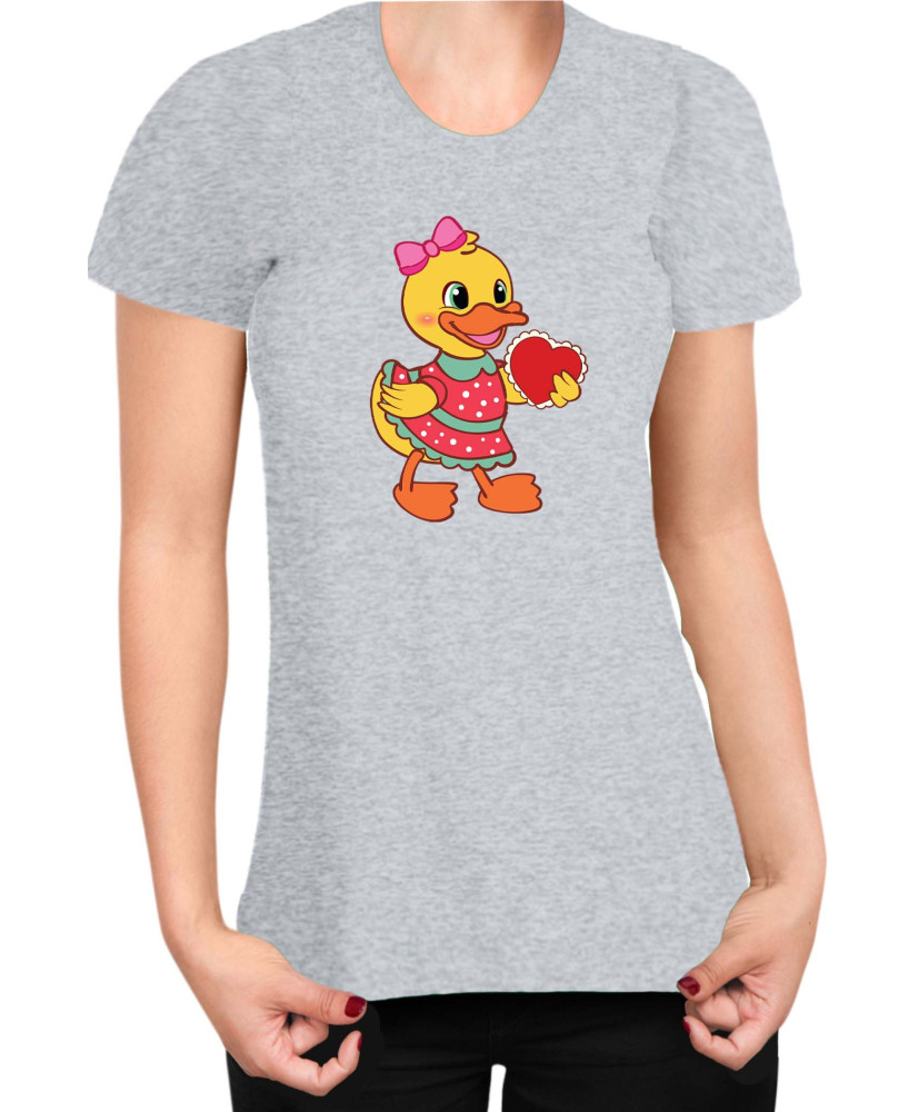 Дамска Тениска Power Couple Valentine Day Love Retro Ducklings Girl Дамска Тениска Power Couple Valentine Day Love Retro Ducklings Girl
