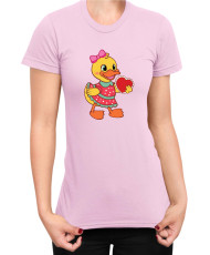 Дамска Тениска Power Couple Valentine Day Love Retro Ducklings Girl