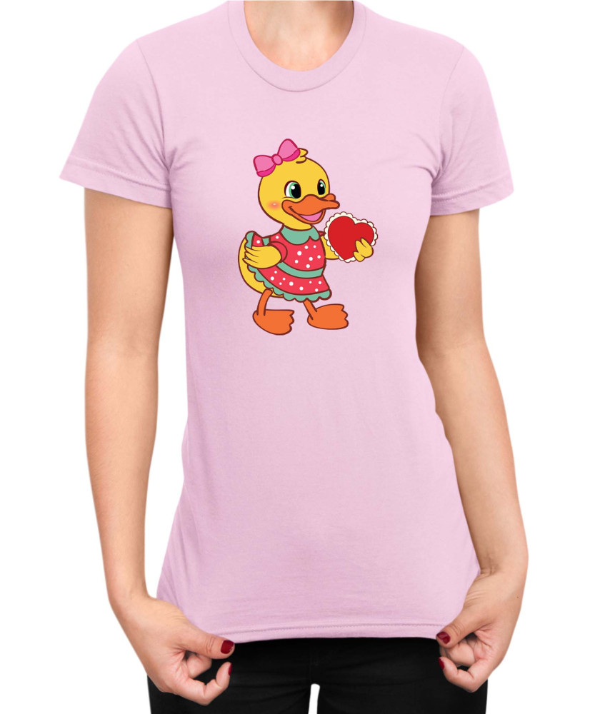 Дамска Тениска Power Couple Valentine Day Love Retro Ducklings Girl Дамска Тениска Power Couple Valentine Day Love Retro Ducklings Girl