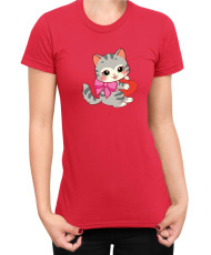 Дамска Тениска Power Couple Valentine Day Love Retro Kitties Girl