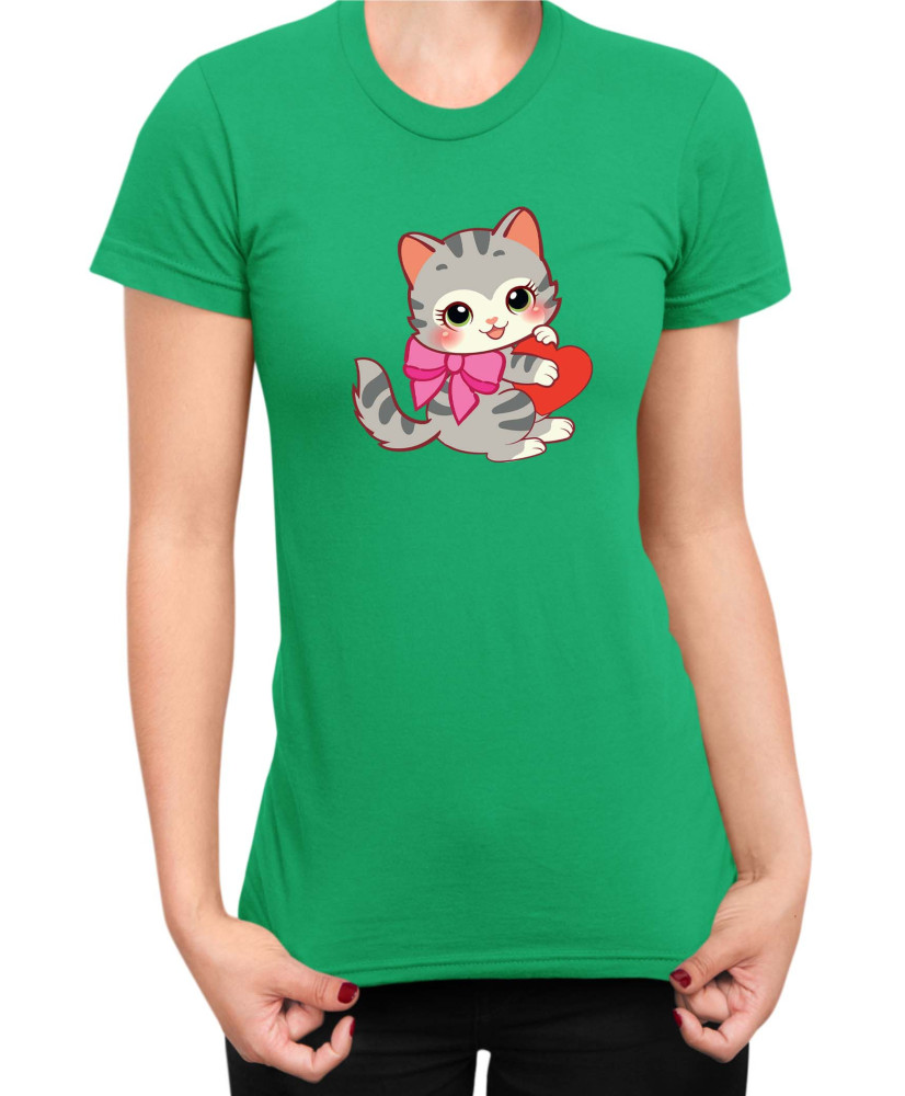 Дамска Тениска Power Couple Valentine Day Love Retro Kitties Girl Дамска Тениска Power Couple Valentine Day Love Retro Kitties Girl