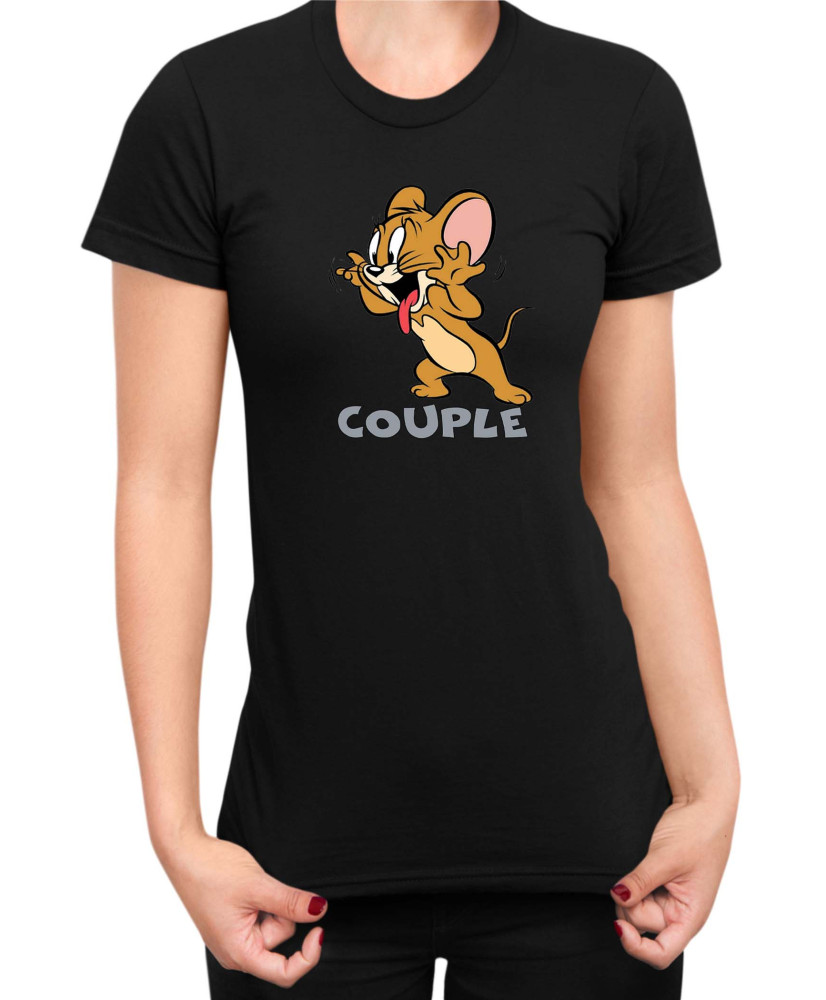 Дамска Тениска Power Couple Valentine Day Love Tom And Jerry Girl Дамска Тениска Power Couple Valentine Day Love Tom And Jerry Girl