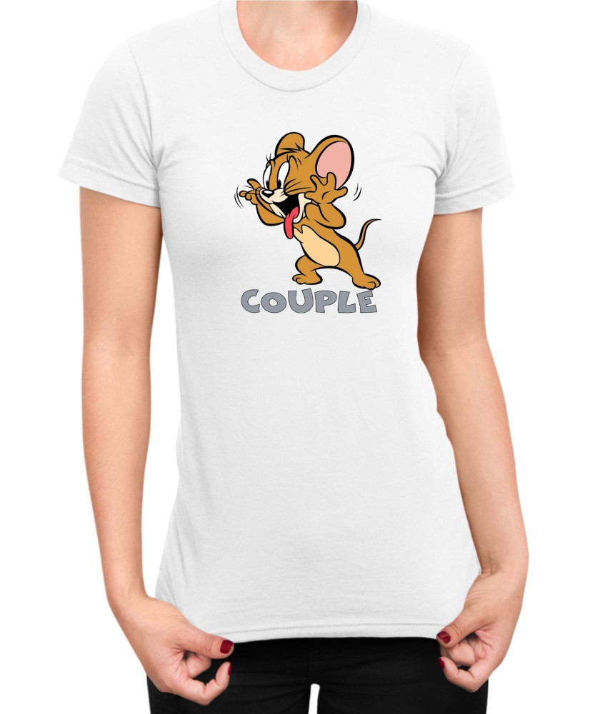 Дамска Тениска Power Couple Valentine Day Love Tom And Jerry Girl Дамска Тениска Power Couple Valentine Day Love Tom And Jerry Girl