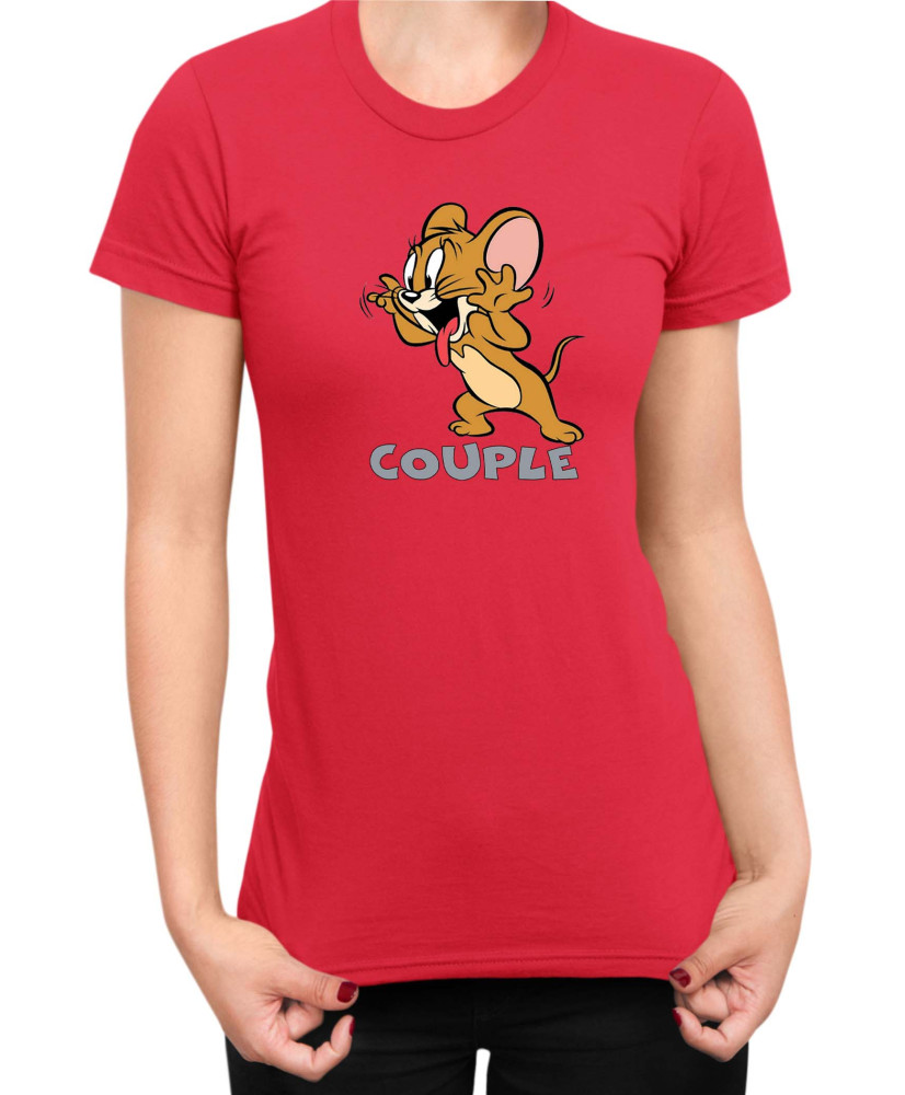 Дамска Тениска Power Couple Valentine Day Love Tom And Jerry Girl Дамска Тениска Power Couple Valentine Day Love Tom And Jerry Girl