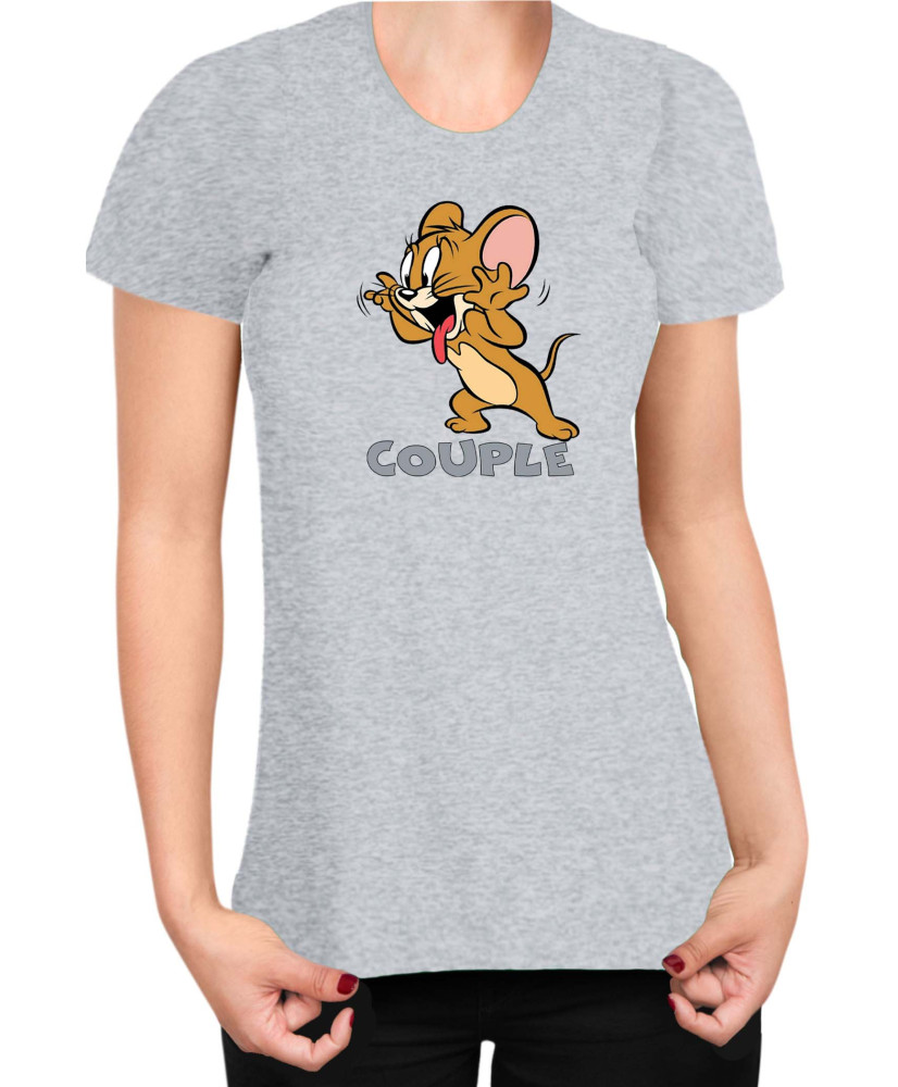 Дамска Тениска Power Couple Valentine Day Love Tom And Jerry Girl Дамска Тениска Power Couple Valentine Day Love Tom And Jerry Girl