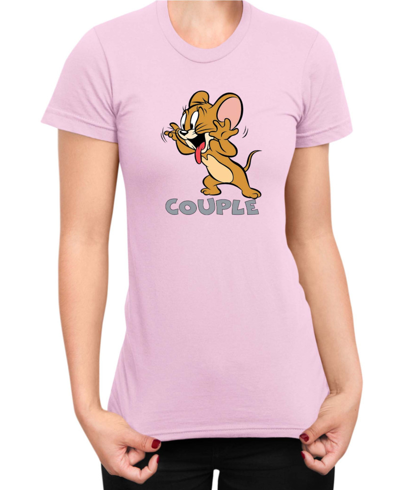 Дамска Тениска Power Couple Valentine Day Love Tom And Jerry Girl Дамска Тениска Power Couple Valentine Day Love Tom And Jerry Girl