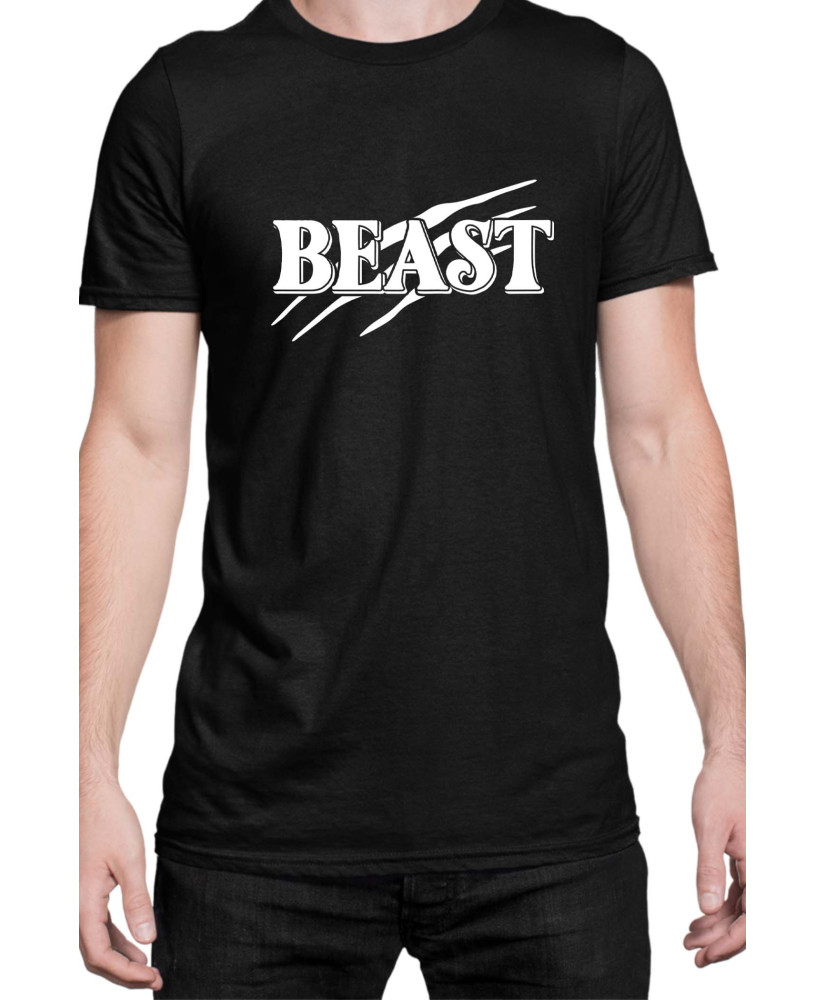 Мъжка Тениска Power Couple Valentine Day Love Beauty And Beast Boy