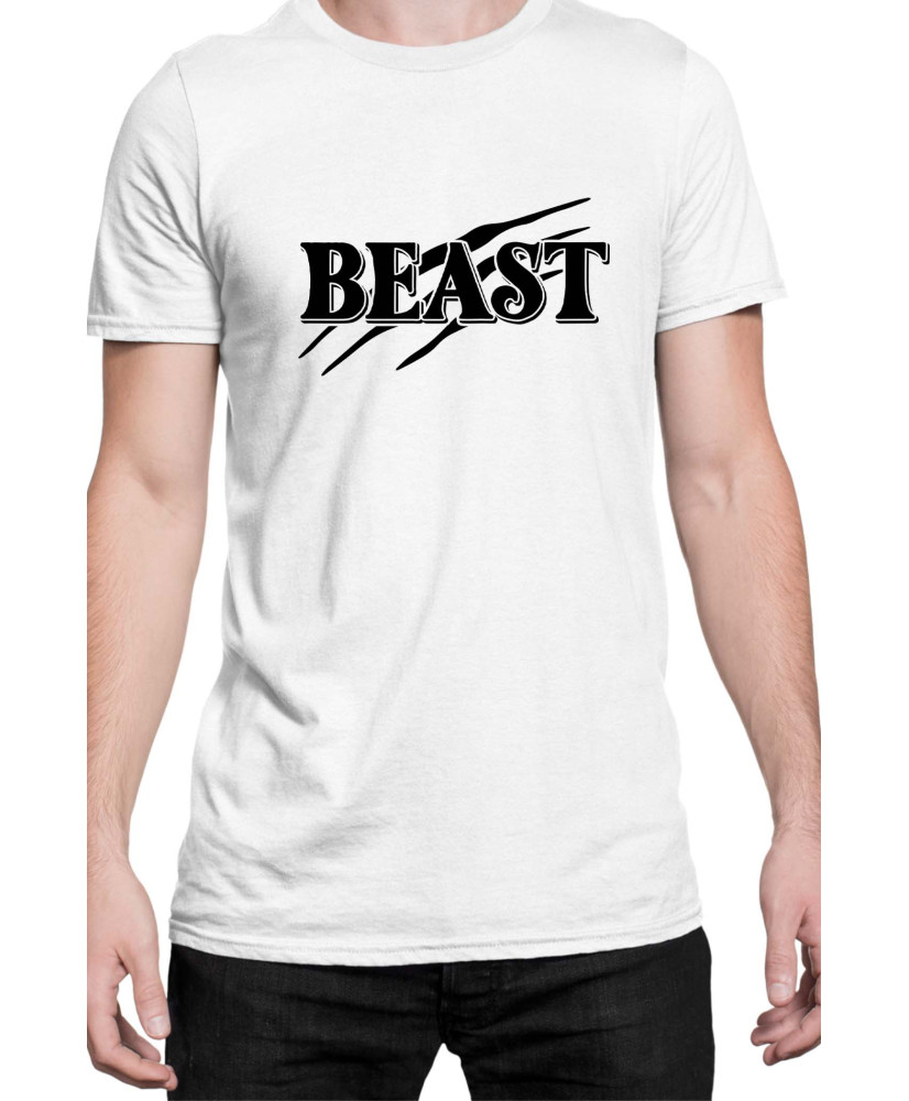 Мъжка Тениска Power Couple Valentine Day Love Beauty And Beast Boy