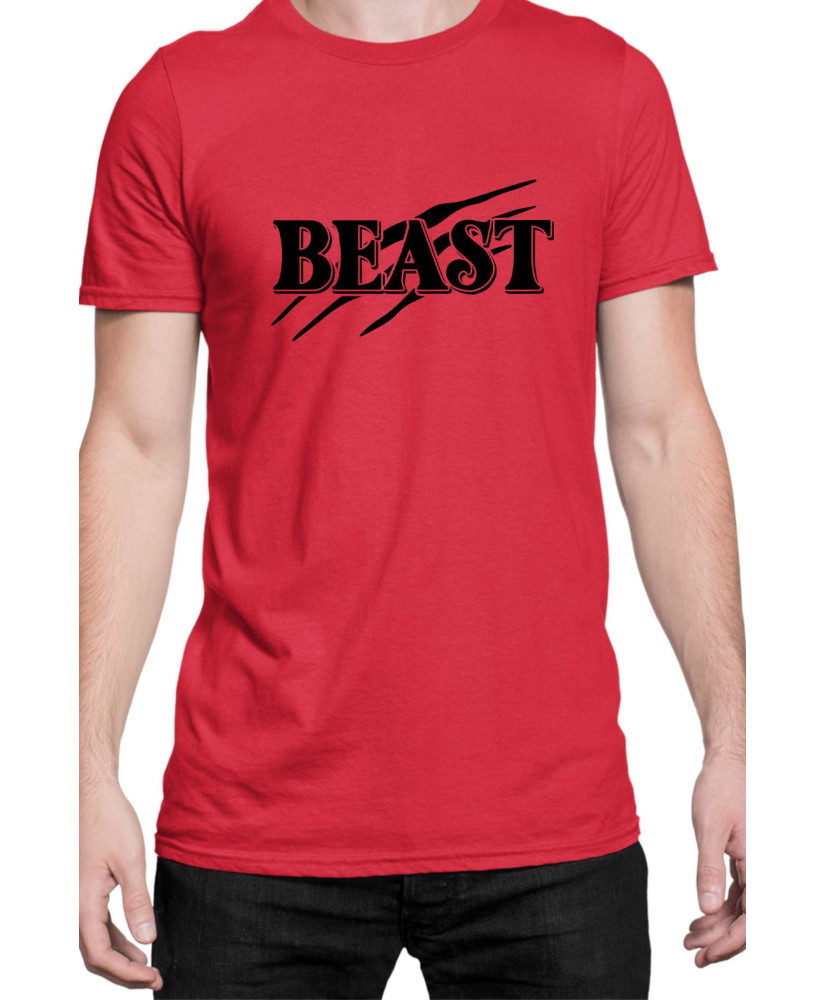 Мъжка Тениска Power Couple Valentine Day Love Beauty And Beast Boy