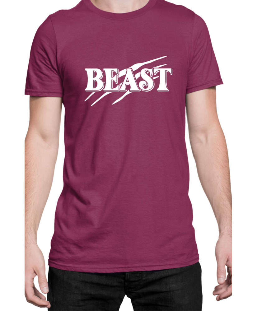 Мъжка Тениска Power Couple Valentine Day Love Beauty And Beast Boy