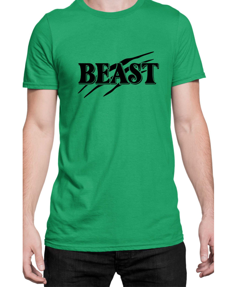 Мъжка Тениска Power Couple Valentine Day Love Beauty And Beast Boy