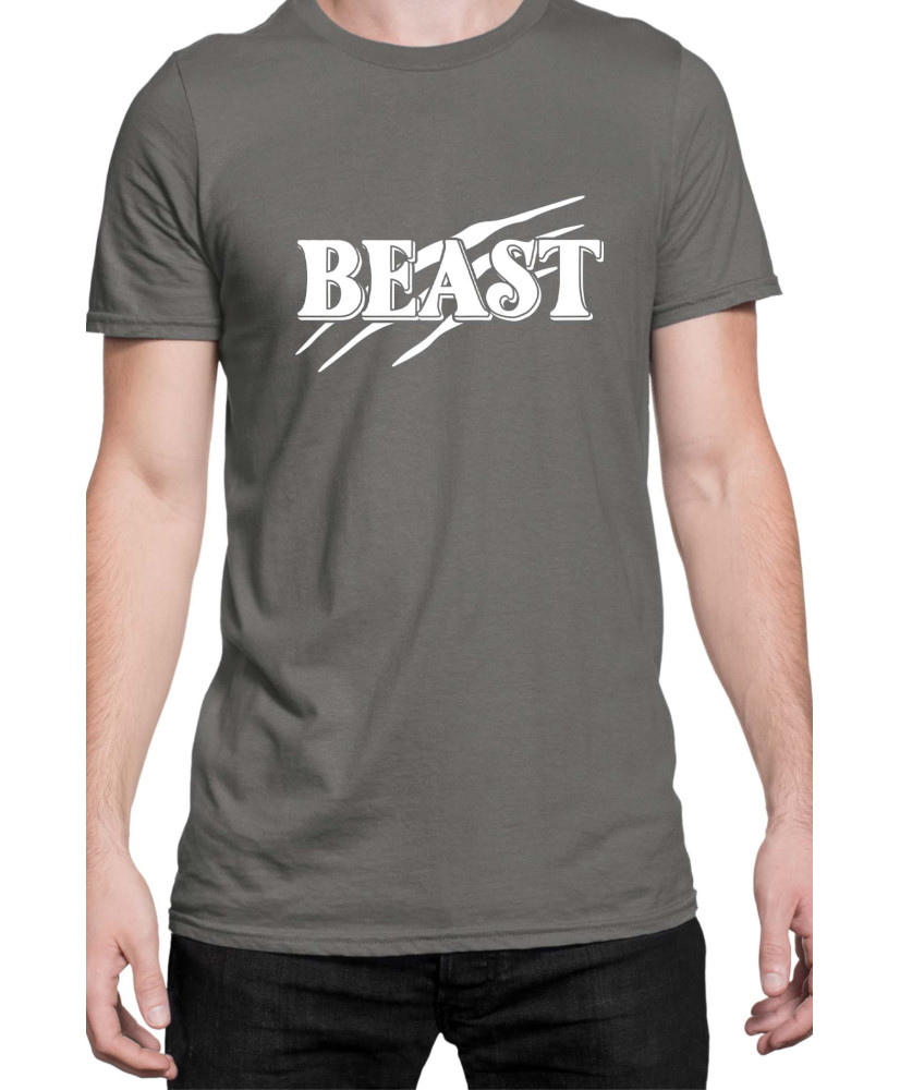 Мъжка Тениска Power Couple Valentine Day Love Beauty And Beast Boy