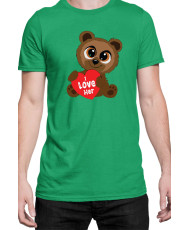 Мъжка Тениска Power Couple Valentine Day Love I Love Her Cute Bear Boy
