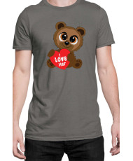 Мъжка Тениска Power Couple Valentine Day Love I Love Her Cute Bear Boy