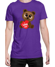 Мъжка Тениска Power Couple Valentine Day Love I Love Her Cute Bear Boy