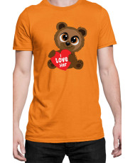 Мъжка Тениска Power Couple Valentine Day Love I Love Her Cute Bear Boy