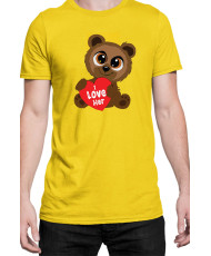 Мъжка Тениска Power Couple Valentine Day Love I Love Her Cute Bear Boy