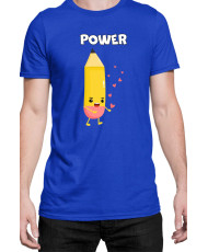 Мъжка Тениска Power Couple Valentine Day Love Pencil Rubber Boy