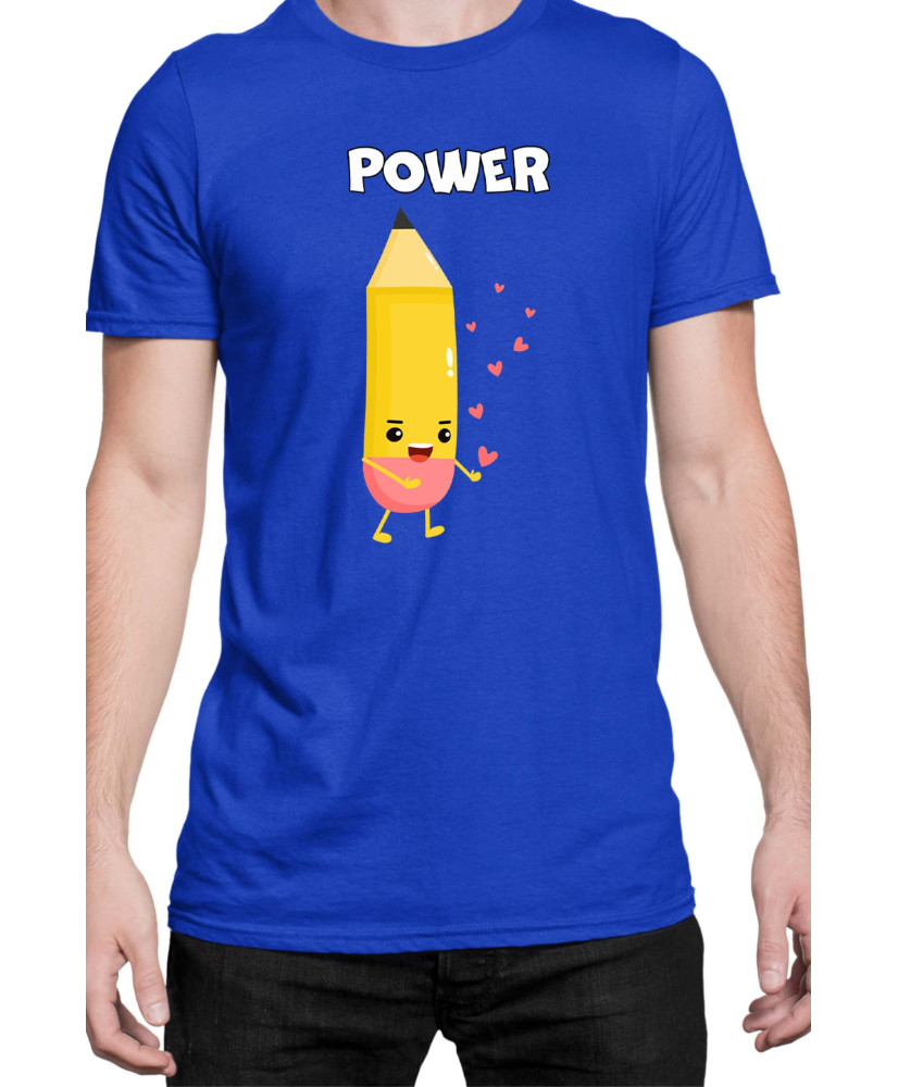 Мъжка Тениска Power Couple Valentine Day Love Pencil Rubber Boy