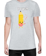 Мъжка Тениска Power Couple Valentine Day Love Pencil Rubber Boy
