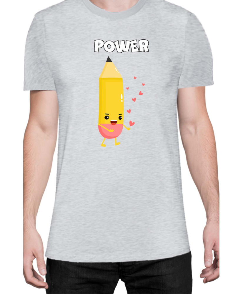 Мъжка Тениска Power Couple Valentine Day Love Pencil Rubber Boy