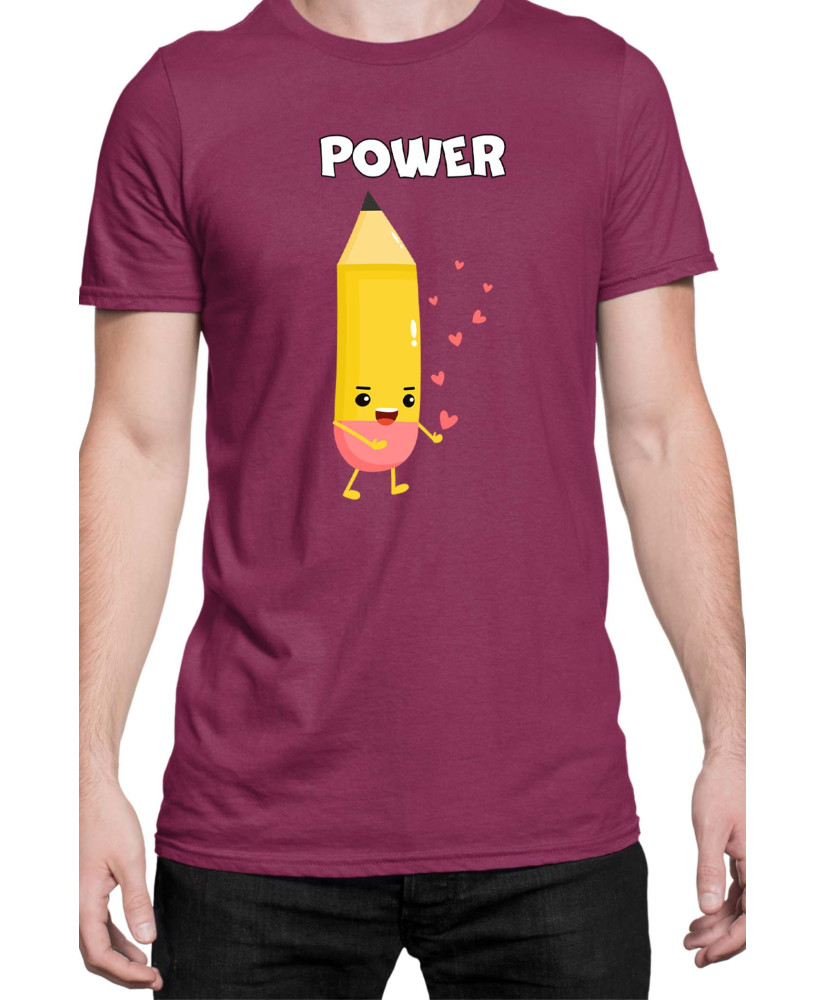 Мъжка Тениска Power Couple Valentine Day Love Pencil Rubber Boy