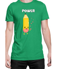 Мъжка Тениска Power Couple Valentine Day Love Pencil Rubber Boy