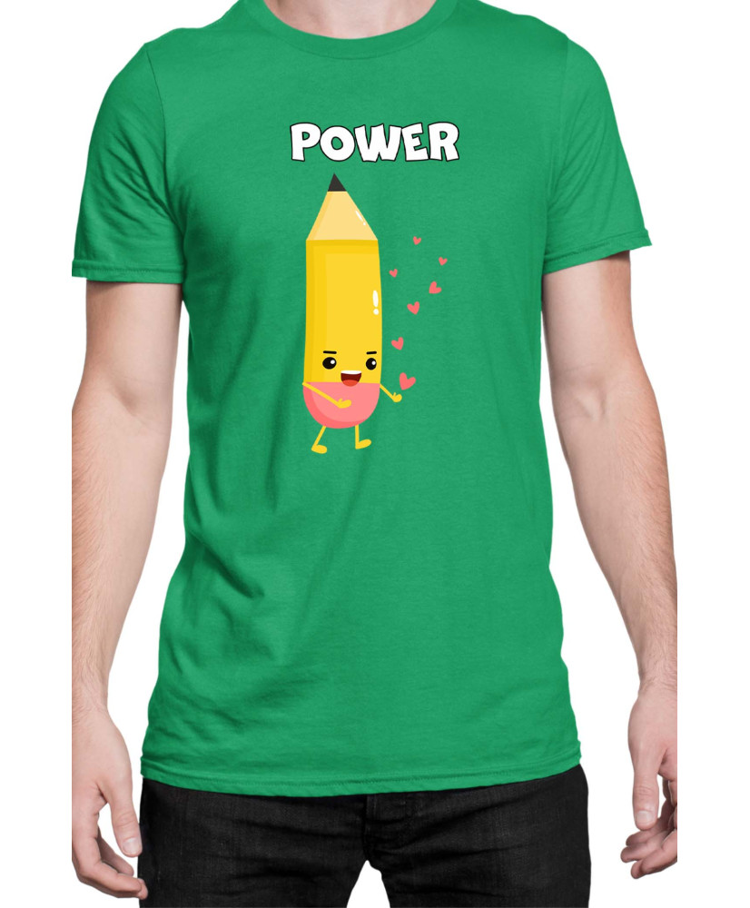 Мъжка Тениска Power Couple Valentine Day Love Pencil Rubber Boy