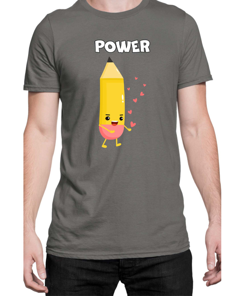 Мъжка Тениска Power Couple Valentine Day Love Pencil Rubber Boy