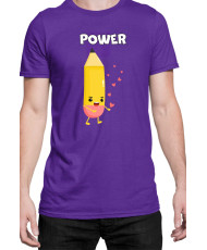 Мъжка Тениска Power Couple Valentine Day Love Pencil Rubber Boy