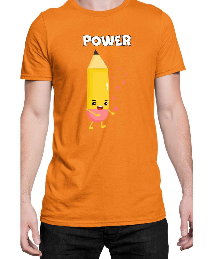 Мъжка Тениска Power Couple Valentine Day Love Pencil Rubber Boy