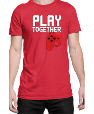 Мъжка Тениска Power Couple Valentine Day Love Play Together Stay Together Gamer Boy