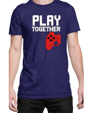 Мъжка Тениска Power Couple Valentine Day Love Play Together Stay Together Gamer Boy