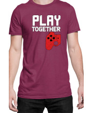 Мъжка Тениска Power Couple Valentine Day Love Play Together Stay Together Gamer Boy