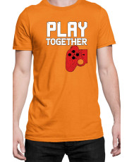 Мъжка Тениска Power Couple Valentine Day Love Play Together Stay Together Gamer Boy