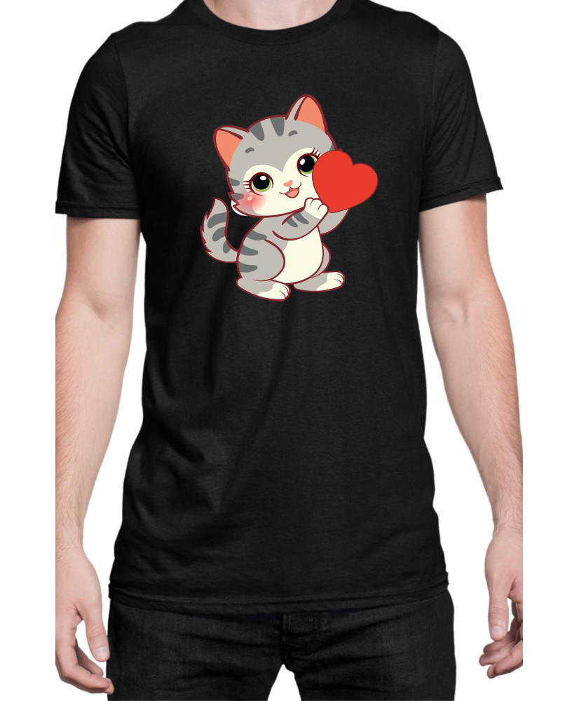 Мъжка Тениска Power Couple Valentine Day Love Retro Kitties Boy