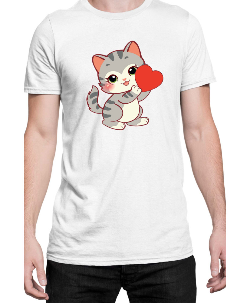 Мъжка Тениска Power Couple Valentine Day Love Retro Kitties Boy