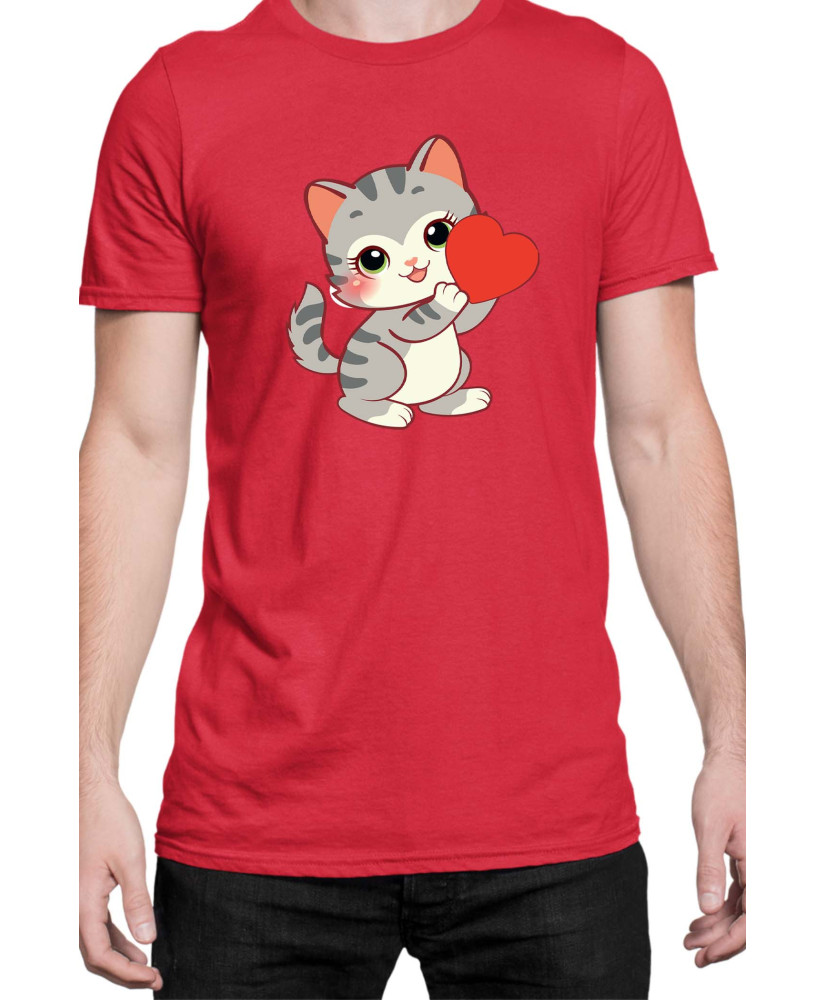 Мъжка Тениска Power Couple Valentine Day Love Retro Kitties Boy