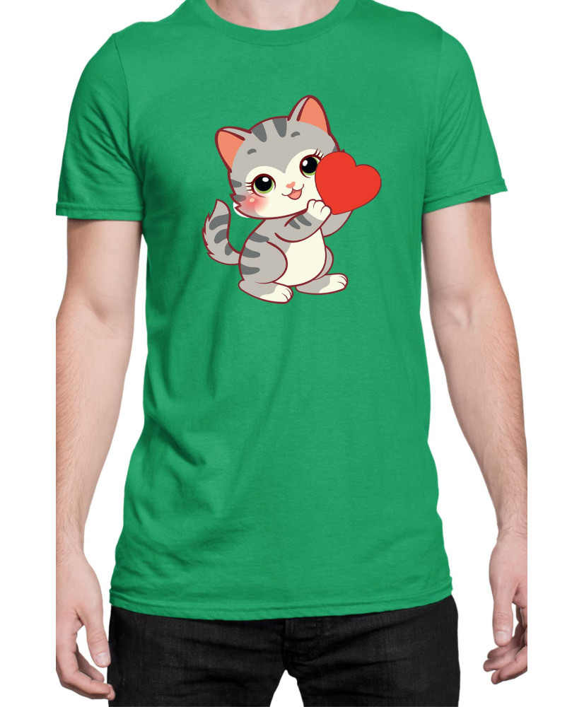 Мъжка Тениска Power Couple Valentine Day Love Retro Kitties Boy