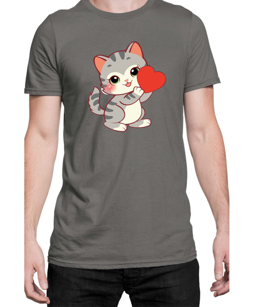 Мъжка Тениска Power Couple Valentine Day Love Retro Kitties Boy