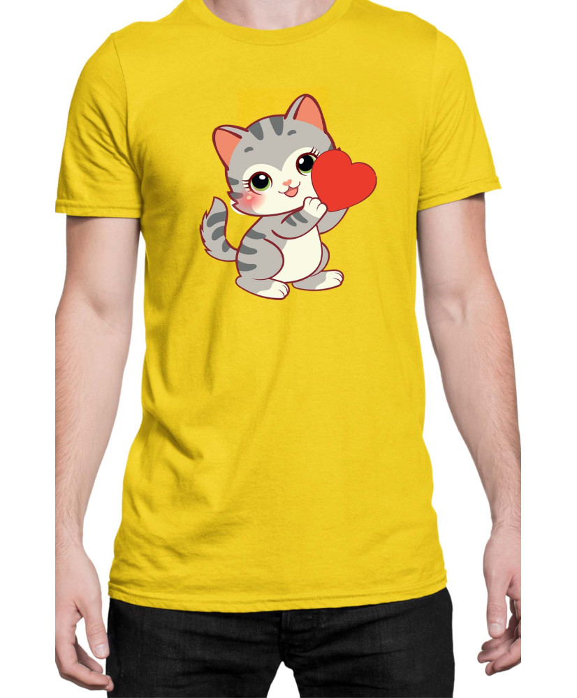 Мъжка Тениска Power Couple Valentine Day Love Retro Kitties Boy