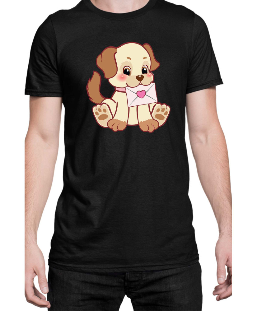 Мъжка Тениска Power Couple Valentine Day Love Retro Puppies Boy