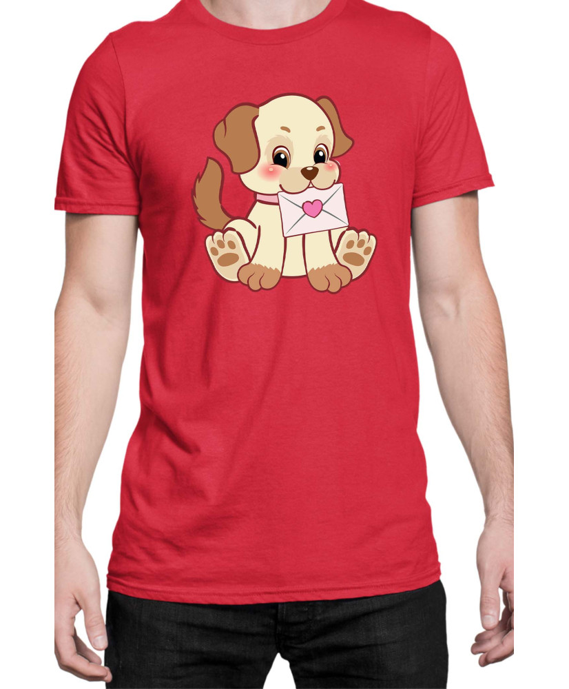 Мъжка Тениска Power Couple Valentine Day Love Retro Puppies Boy