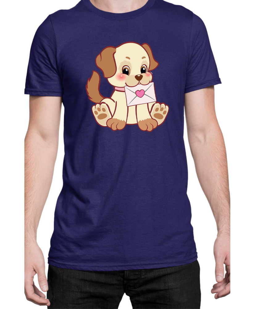 Мъжка Тениска Power Couple Valentine Day Love Retro Puppies Boy